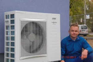 Viessmann Wärmepumpe im Außenbereich